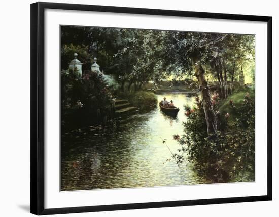 River Landscape-Manuel Garcia Y Rodriguez-Framed Art Print