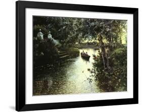 River Landscape-Manuel Garcia Y Rodriguez-Framed Art Print