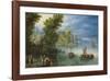 River Landscape-Pieter Bruegel the Elder-Framed Premium Giclee Print