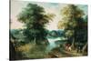 River Landscape-Jan Brueghel the Elder-Stretched Canvas