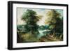 River Landscape-Jan Brueghel the Elder-Framed Giclee Print