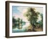 River Landscape-Jan Brueghel the Elder-Framed Giclee Print