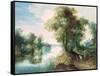 River Landscape-Jan Brueghel the Elder-Framed Stretched Canvas