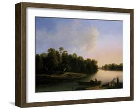 River Landscape-Otto Wagner-Framed Giclee Print