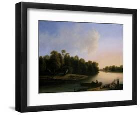 River Landscape-Otto Wagner-Framed Giclee Print