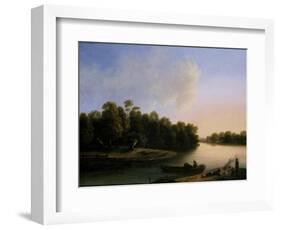 River Landscape-Otto Wagner-Framed Giclee Print