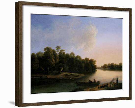 River Landscape-Otto Wagner-Framed Premium Giclee Print