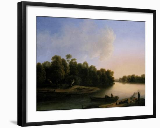 River Landscape-Otto Wagner-Framed Premium Giclee Print