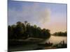 River Landscape-Otto Wagner-Mounted Premium Giclee Print