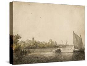 River Landscape-Aelbert Cuyp-Stretched Canvas