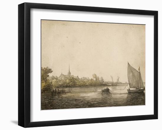 River Landscape-Aelbert Cuyp-Framed Giclee Print