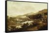 River Landscape-Thomas Doughty-Framed Stretched Canvas