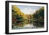 River Landscape-Peder Monsted-Framed Premium Giclee Print