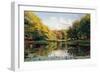 River Landscape-Peder Monsted-Framed Premium Giclee Print