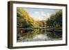 River Landscape-Peder Monsted-Framed Art Print