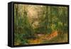 River Landscape-John Atkinson Grimshaw-Framed Stretched Canvas