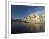 River Leie and Guildhouses on Graslei, Ghent, East Flanders, Belgium-Alan Copson-Framed Photographic Print