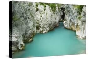 River Lepenjica Flowing Through Narrow Gap in Rocks, Triglav National Park, Slovenia, June 2009-Zupanc-Stretched Canvas