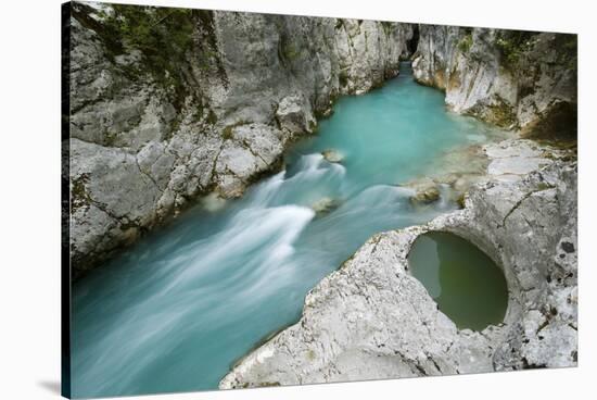 River Lepenjica, with a Pothole in Rock, Triglav National Park, Slovenia, June 2009-Zupanc-Stretched Canvas