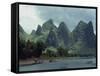 River Li Between Gweilin and Yangshuo in Guangxi Province, China-Woolfitt Adam-Framed Stretched Canvas