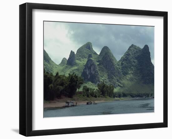 River Li Between Gweilin and Yangshuo in Guangxi Province, China-Woolfitt Adam-Framed Photographic Print