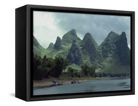 River Li Between Gweilin and Yangshuo in Guangxi Province, China-Woolfitt Adam-Framed Stretched Canvas