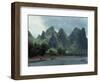 River Li Between Gweilin and Yangshuo in Guangxi Province, China-Woolfitt Adam-Framed Photographic Print