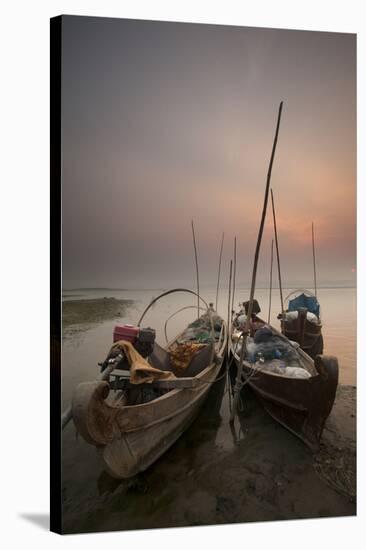 River Life, Irrawaddy River, Manadalay, Myanmar (Burma), Asia-Colin Brynn-Stretched Canvas