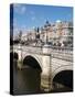 River Liffey and O'Connell Bridge, Dublin, Republic of Ireland, Europe-Hans Peter Merten-Stretched Canvas