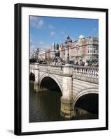 River Liffey and O'Connell Bridge, Dublin, Republic of Ireland, Europe-Hans Peter Merten-Framed Photographic Print