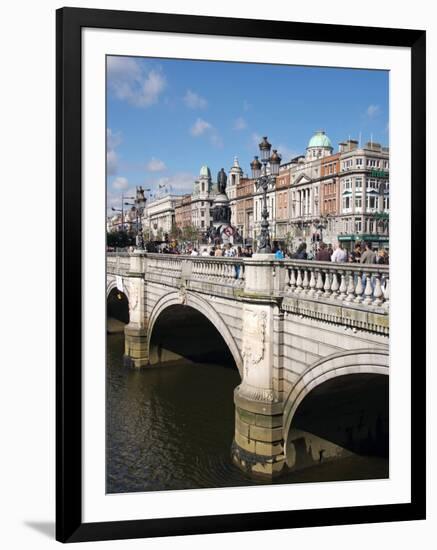 River Liffey and O'Connell Bridge, Dublin, Republic of Ireland, Europe-Hans Peter Merten-Framed Photographic Print