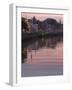 River Liffey at Dusk, Ha'Penny Bridge, Dublin, Republic of Ireland, Europe-Martin Child-Framed Photographic Print