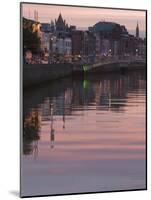River Liffey at Dusk, Ha'Penny Bridge, Dublin, Republic of Ireland, Europe-Martin Child-Mounted Photographic Print