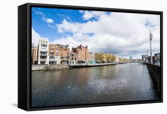 River Liffey Flowing Through Dublin, Republic of Ireland-Michael Runkel-Framed Stretched Canvas