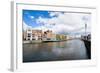 River Liffey Flowing Through Dublin, Republic of Ireland-Michael Runkel-Framed Photographic Print