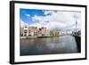 River Liffey Flowing Through Dublin, Republic of Ireland-Michael Runkel-Framed Photographic Print