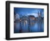 River Limmat and Grossmunster Church, Zurich, Switzerland-Jon Arnold-Framed Photographic Print