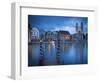 River Limmat and Grossmunster Church, Zurich, Switzerland-Jon Arnold-Framed Photographic Print