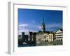 River Limmat, Zurich, Switzerland-Walter Bibikow-Framed Premium Photographic Print