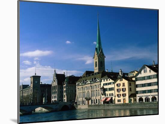 River Limmat, Zurich, Switzerland-Walter Bibikow-Mounted Premium Photographic Print