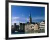 River Limmat, Zurich, Switzerland-Walter Bibikow-Framed Photographic Print