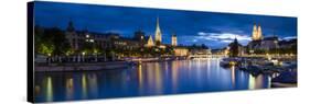 River Limmat, Zurich, Switzerland-Jon Arnold-Stretched Canvas