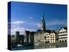 River Limmat, Zurich, Switzerland-Walter Bibikow-Stretched Canvas