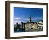 River Limmat, Zurich, Switzerland-Walter Bibikow-Framed Photographic Print