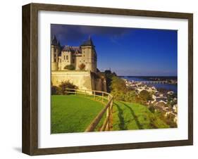 River Loire, Saumur Chateau and Pont Cessart, Saumur, Maine-Et-Loire, Loire Valley, France-David Hughes-Framed Photographic Print