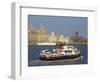 River Mersey Ferry and the Three Graces, Liverpool, Merseyside, England, United Kingdom, Europe-Charles Bowman-Framed Photographic Print