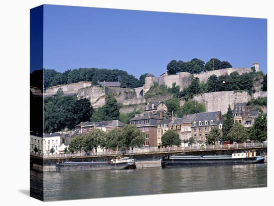 River Meuse and Citadel, Namur, Belgium-Danielle Gali-Stretched Canvas