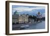 River Moskva and the Cathedral of Christ the Redeemer at Night, Moscow, Russia, Europe-Martin Child-Framed Photographic Print