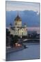 River Moskva and the Cathedral of Christ the Redeemer at Night, Moscow, Russia, Europe-Martin Child-Mounted Photographic Print