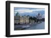 River Moskva and the Cathedral of Christ the Redeemer at Night, Moscow, Russia, Europe-Martin Child-Framed Photographic Print